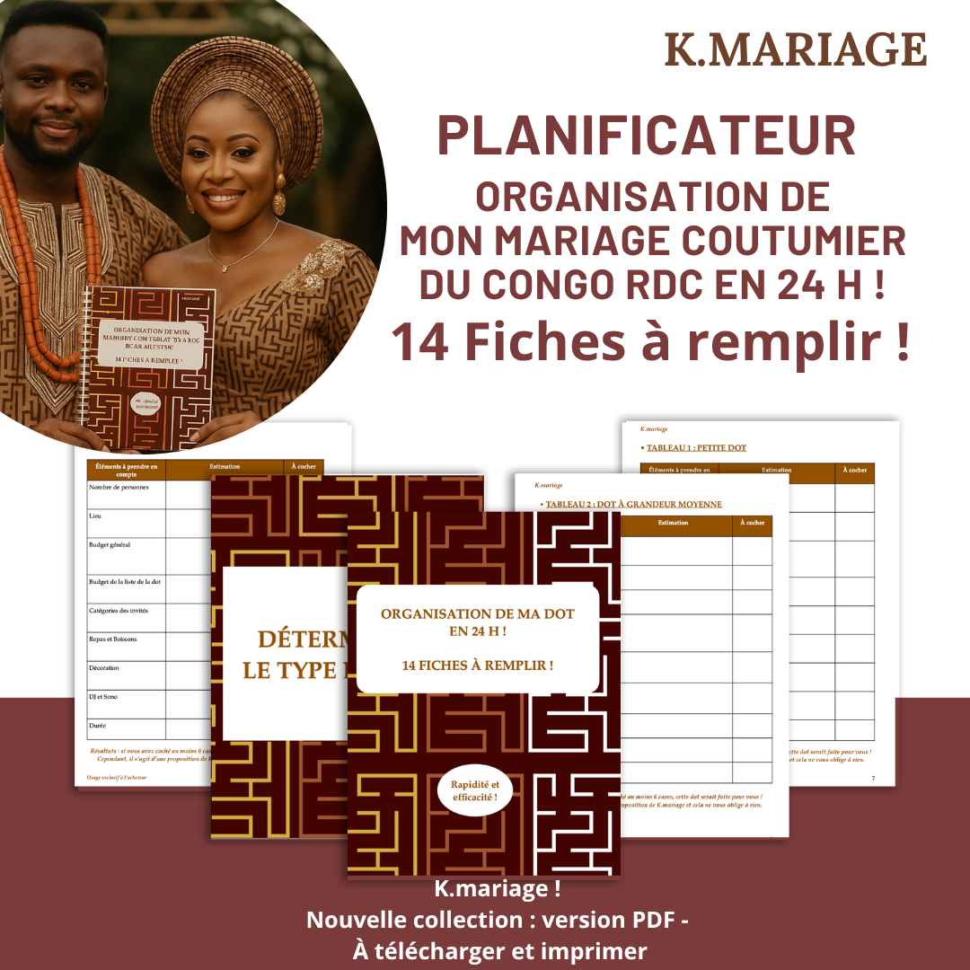 Congo Kinshasa / Organisation de ma dot Congolaise en 24 heures !