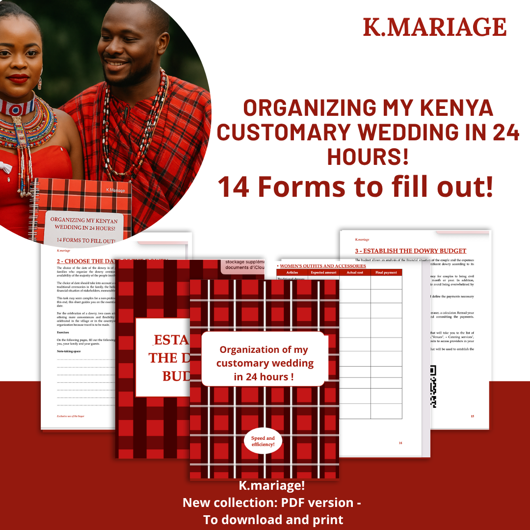 Kenya/ Organisation de mon mariage coutumier du Kenya en 24 heures !