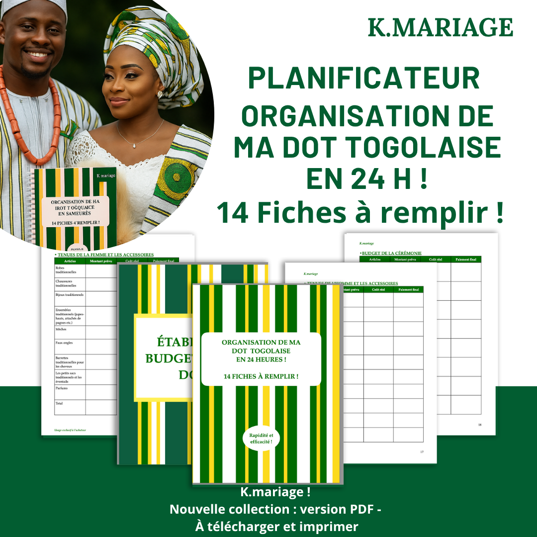 Togo/Organisation de ma dot Togolaise en 24 heures !
